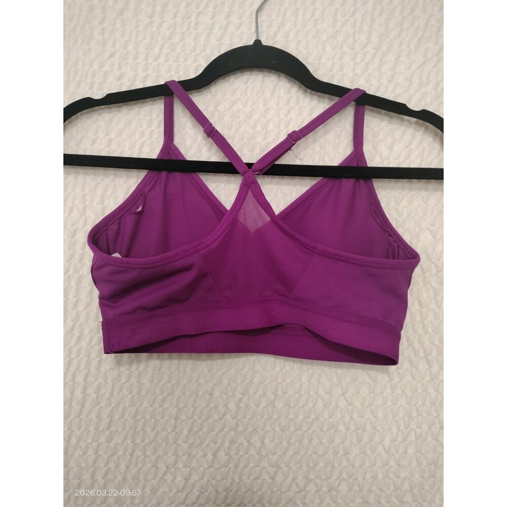 Women's Athletic Sz Medium 8-10 Sports Bra Purple Adjustable Comfy Yoga Workout - Picture 3 of 6